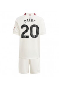 Fotbalové Dres Manchester United Diogo Dalot #20 Dětské Třetí Oblečení 2023-24 Krátký Rukáv (+ trenýrky)